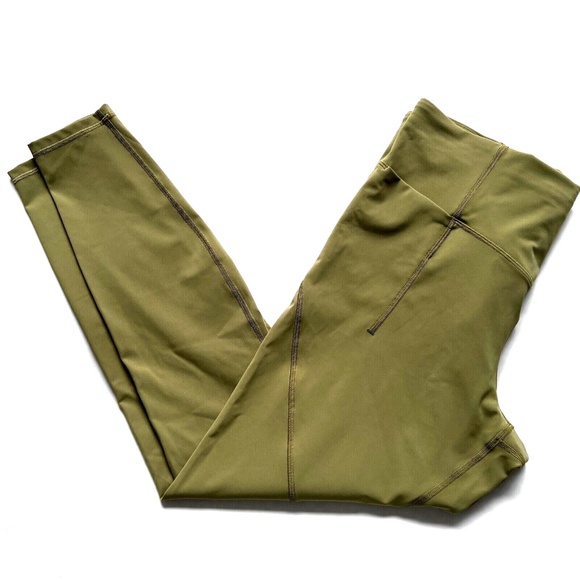 Lululemon Fine Force High-Rise Tight 28" Bronze Green Size 10 Leggings Workout - Picture 6 of 10